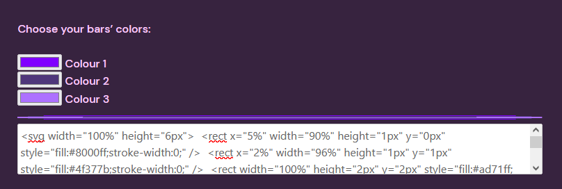 SVG Horizontal Bar Generator